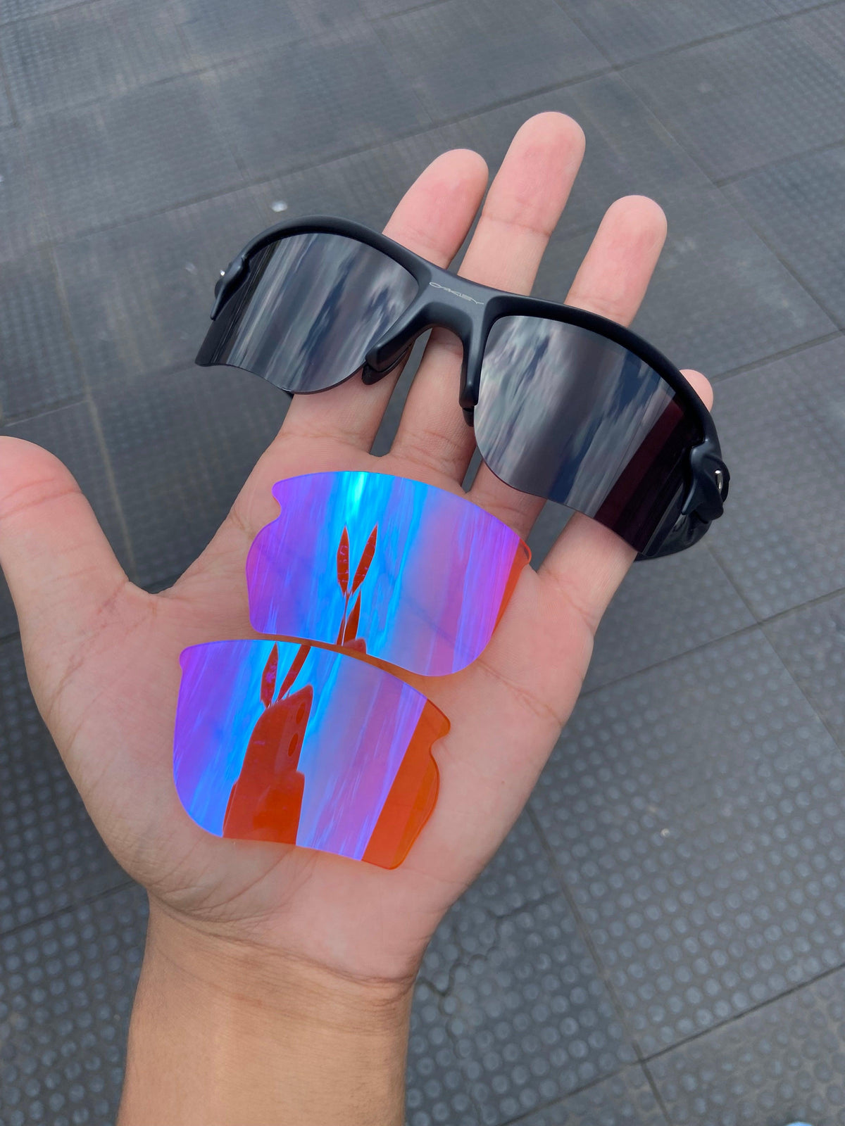 Óculos de Sol Flak 2.0 All Black + par de lentes Prizm de brinde